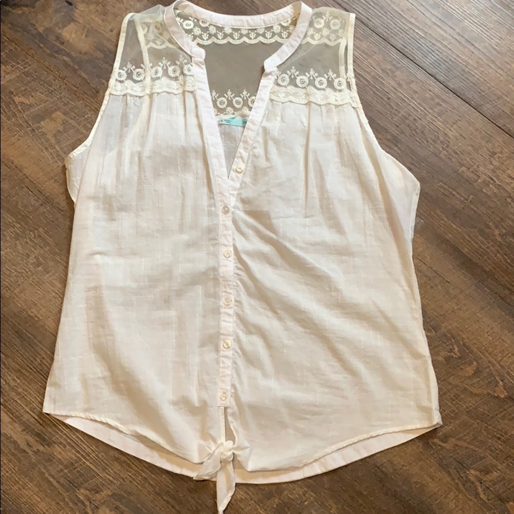 Maurices White lace tank